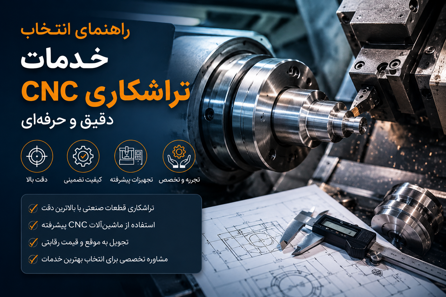 راهنمای انتخاب خدمات تراشکاری CNC