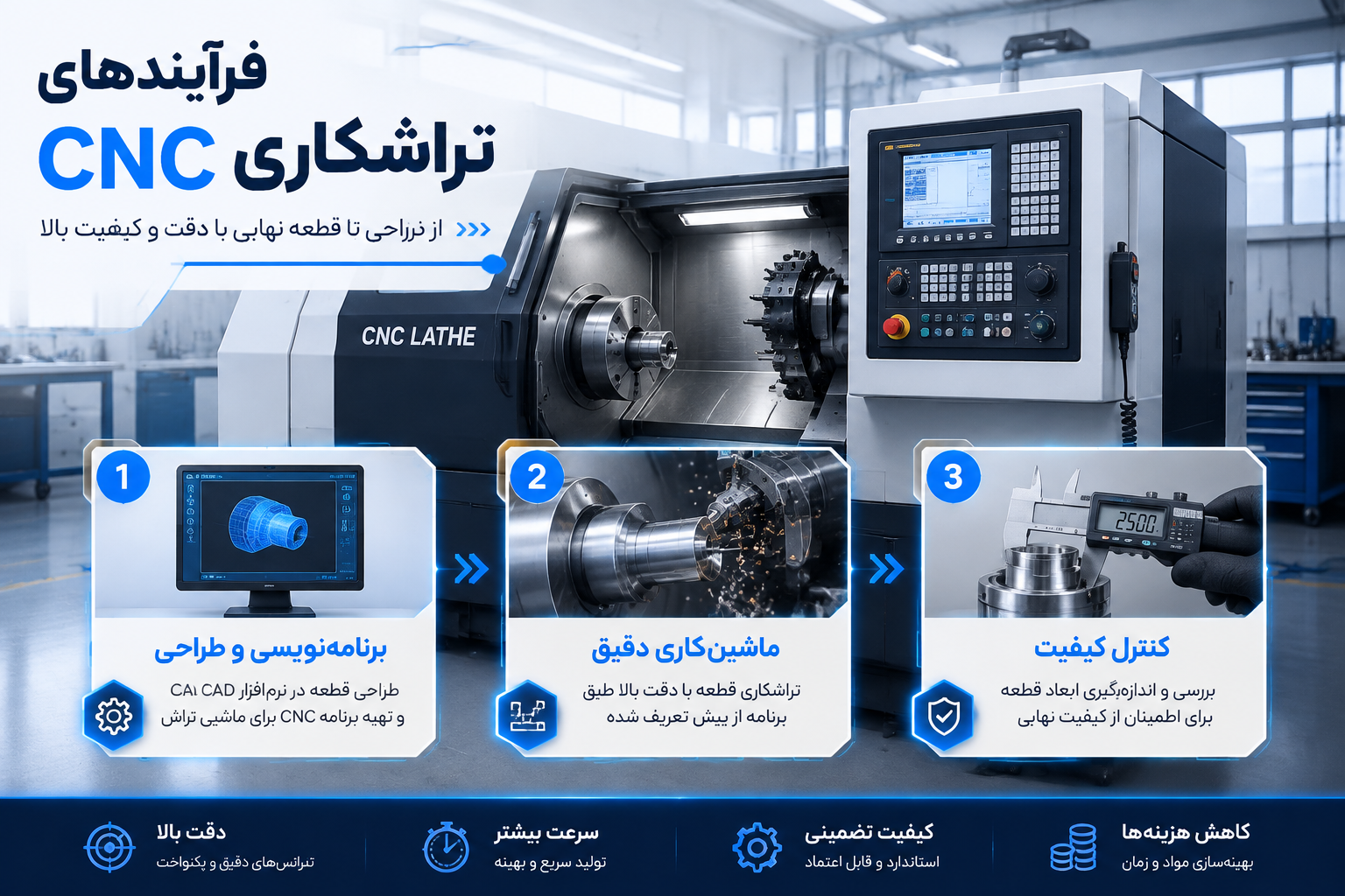 مراحل تراشکاری CNC