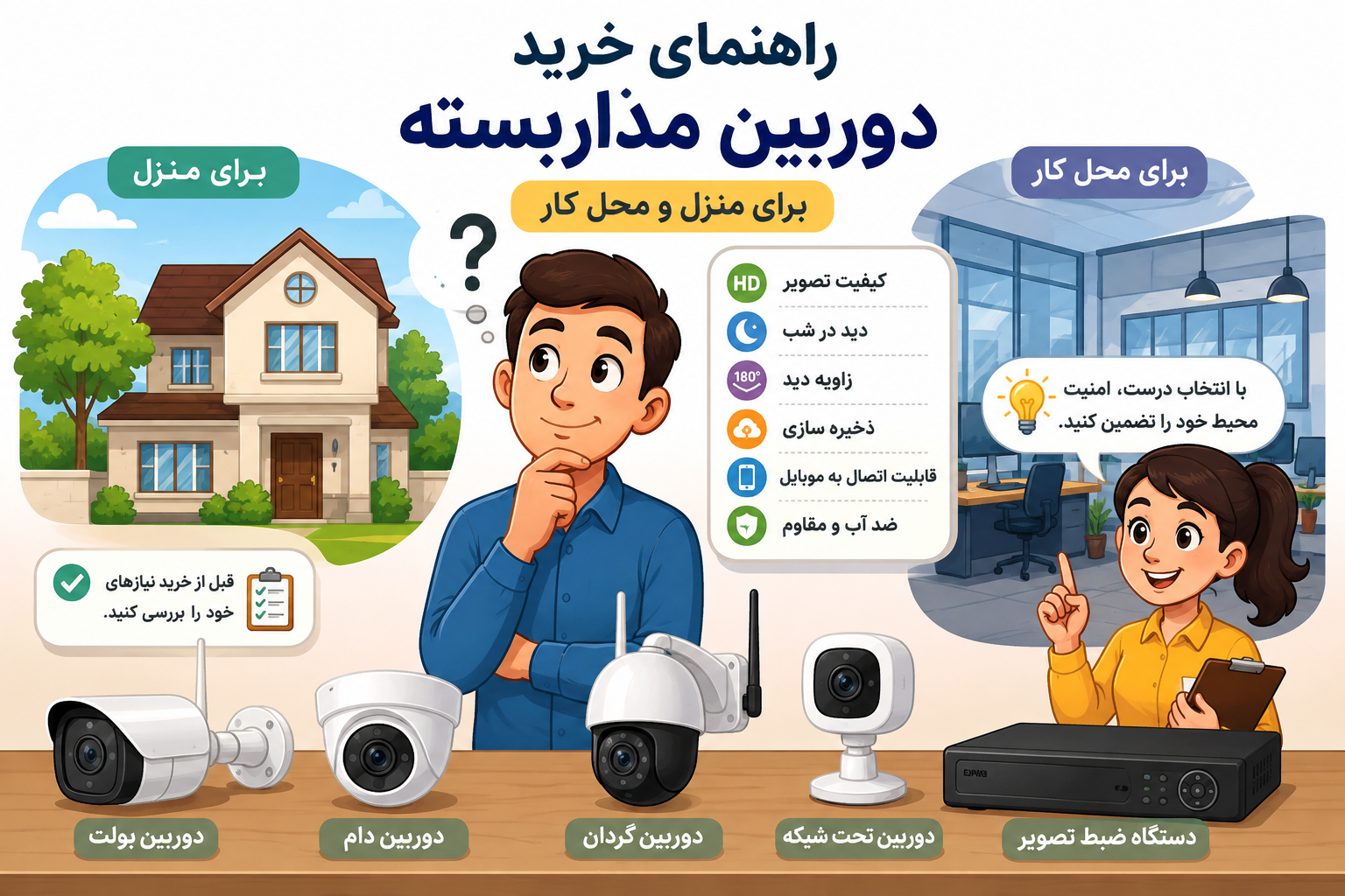 راهنمای خرید دوربین مداربسته